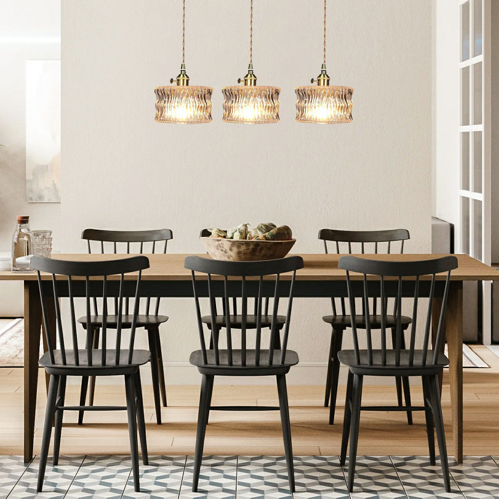 Modern Glass Shade Pendant Fixture - Classy Light for Dining Living