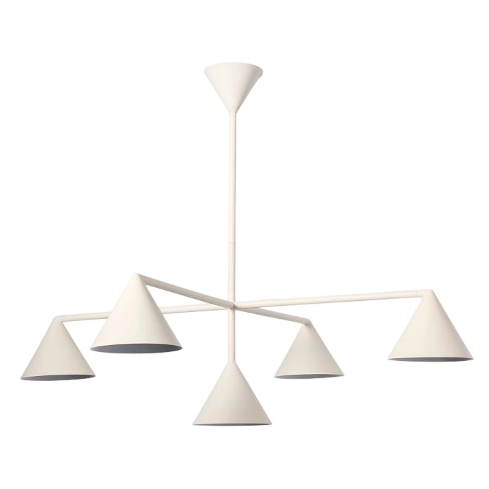 Brivana Modern Metal Chandelier - Black Cone Pendant Lamp for Office