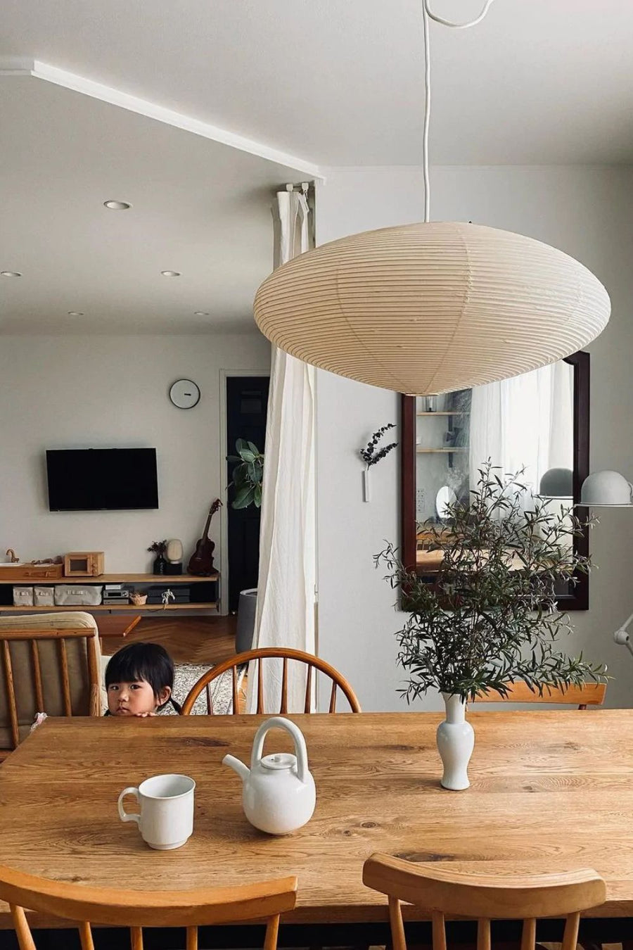 Mulberry Washi Pendelleuchte – Sanftes handgefertigtes Licht für warmes Wohndekor