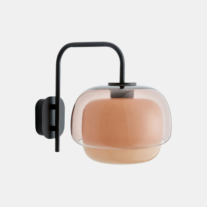 Clinco Farbige moderne Vintage-Glas-Wandlampe – Sanftes Pilz-Glühen