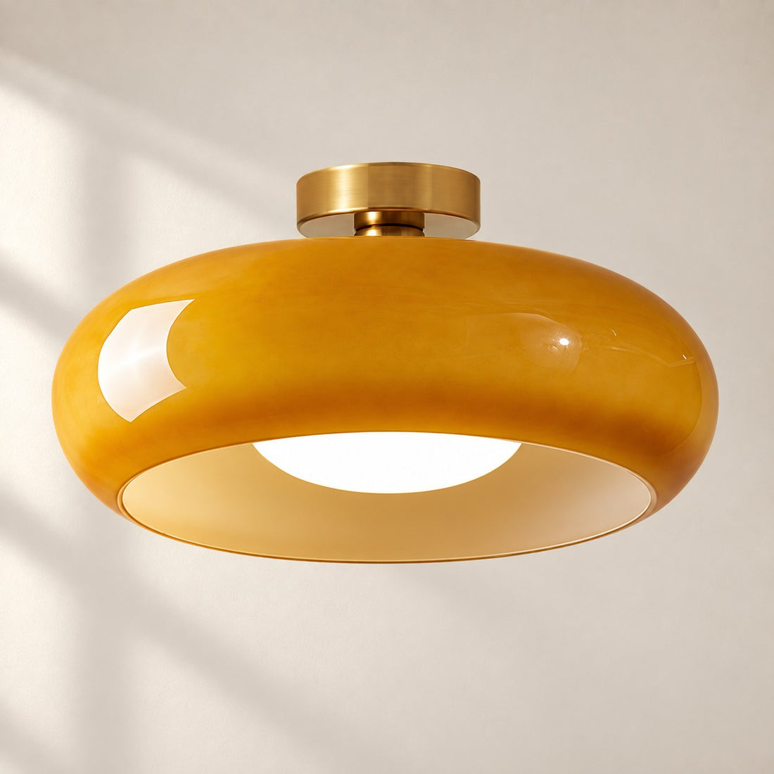 Bauvia Bauhaus moderne runde Glas-Deckenleuchte