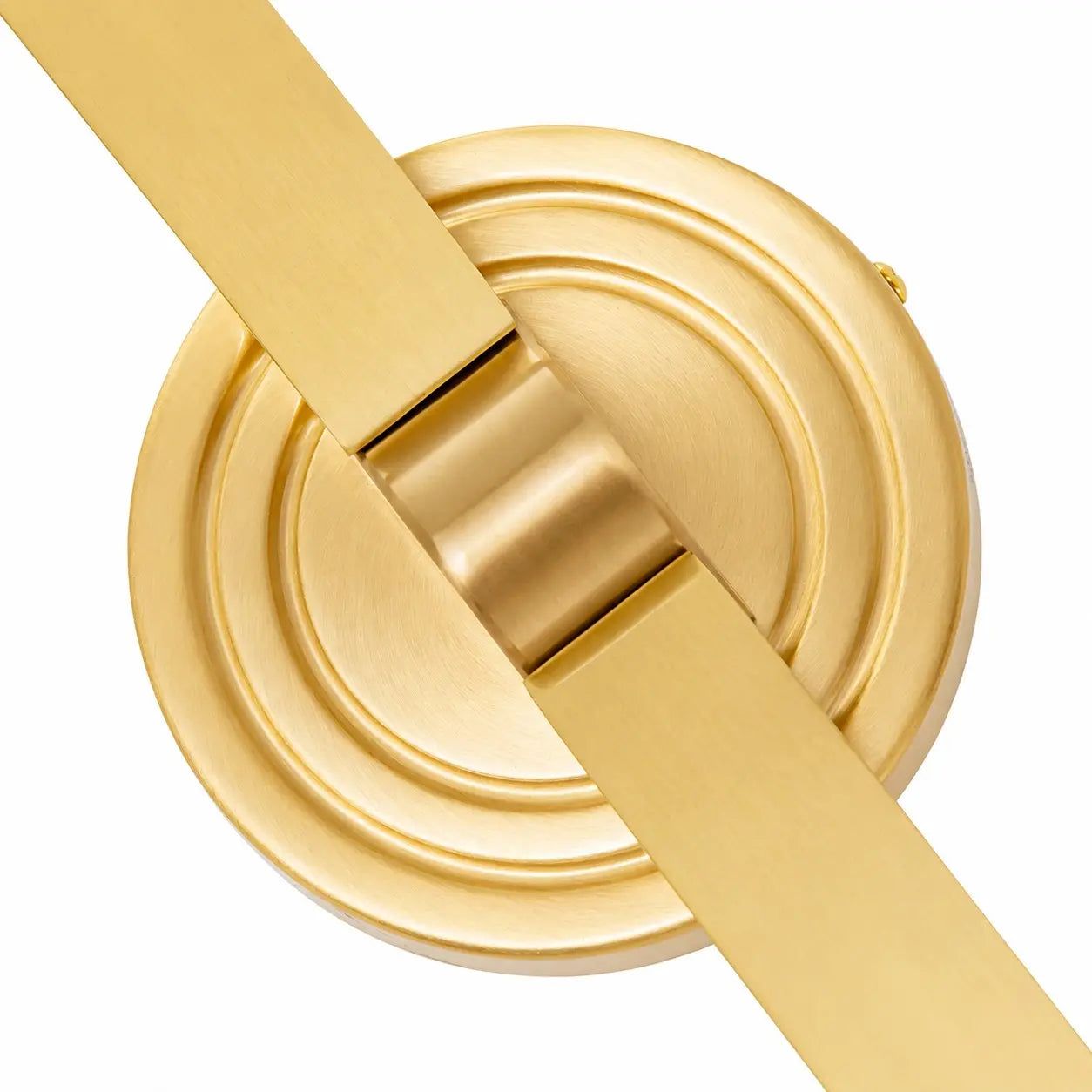 Brass wall lamp backplate detail