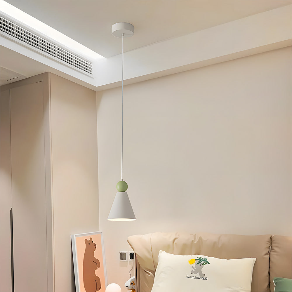 Iron Pendant Light - Compact Minimalist Living Room Lighting