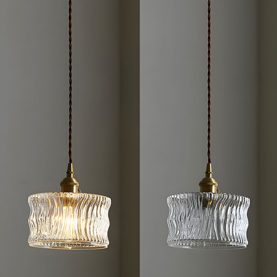 Modern Glass Shade Pendant Fixture - Classy Light for Dining Living