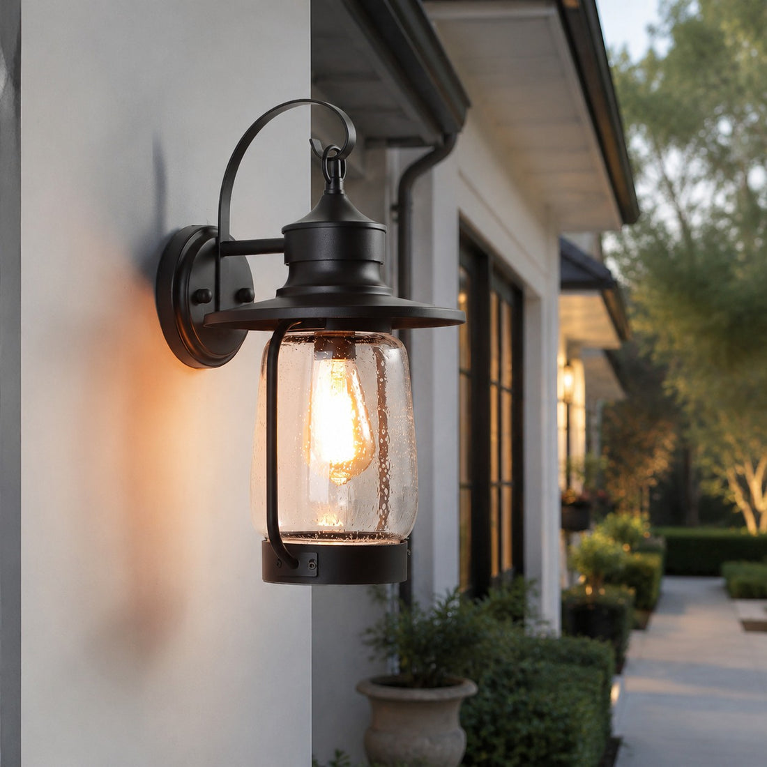 Vintage Sand Black Outdoor Wall Sconce