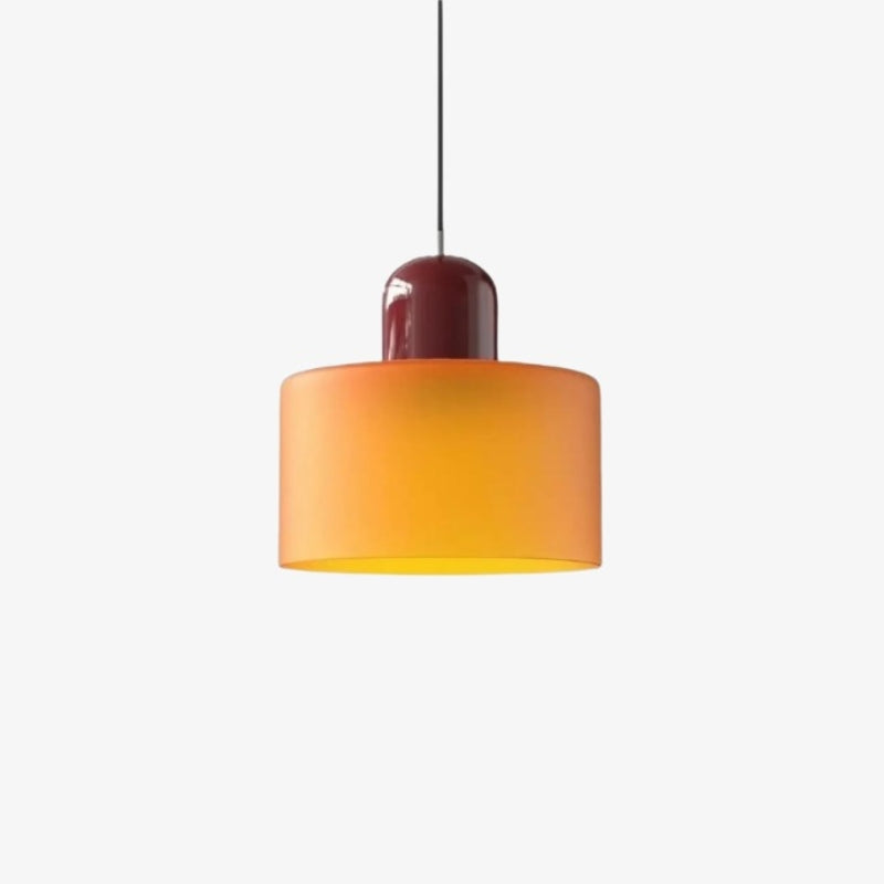 Morvella Layered Disc and Orb Pendant Lamp - Contemporary Cylinder Design for Kitchen Islands