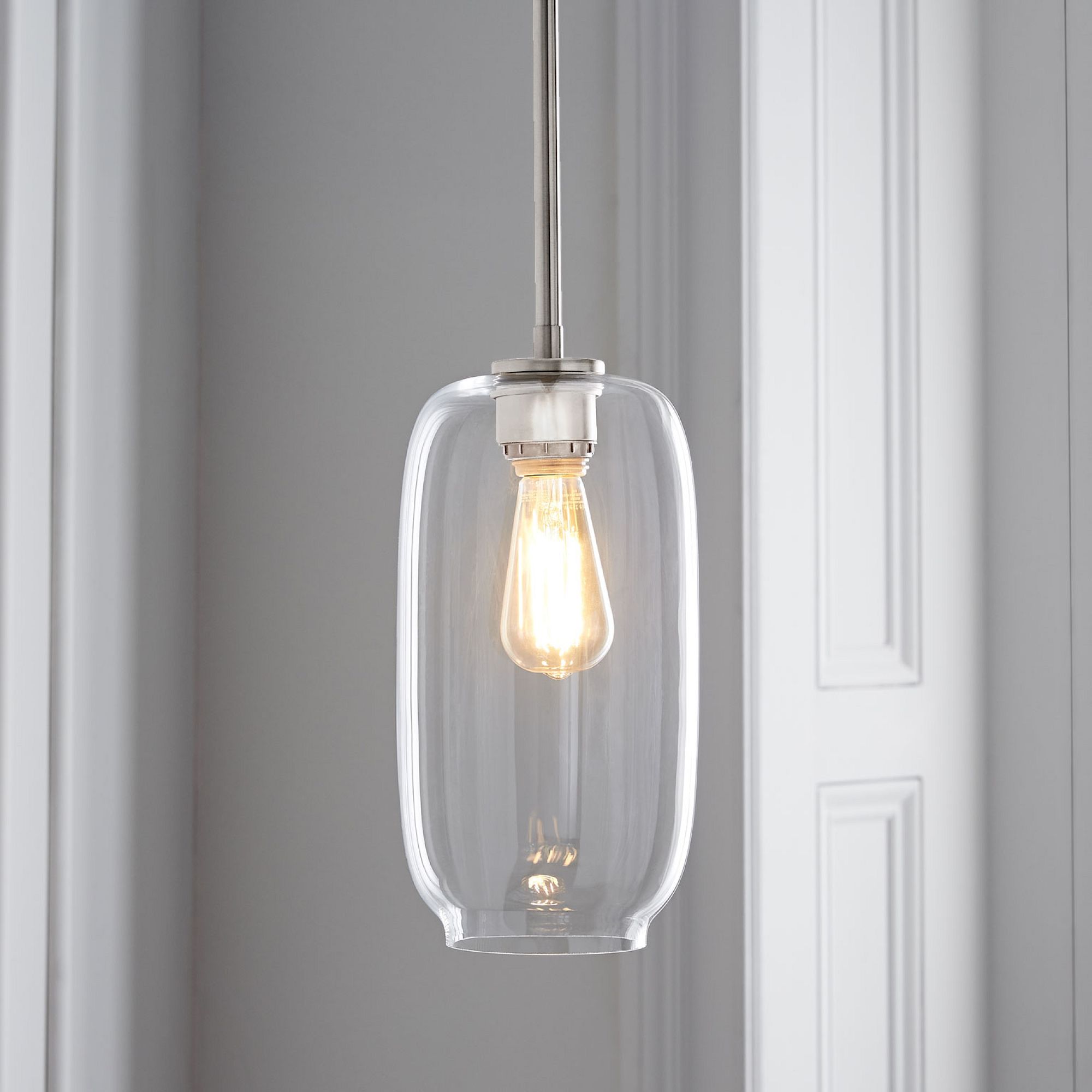 Lumivelle Pebble Pendant Light - Adjustable Glass Shade - Modern Lighting