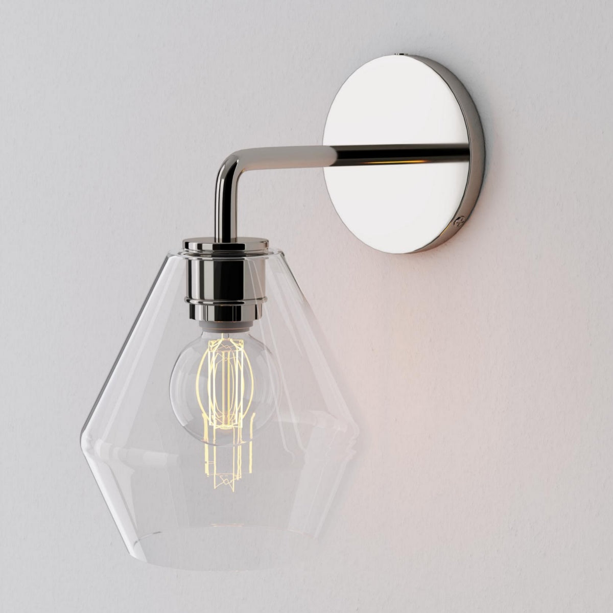 Merin Sculptural Milk Glass Geometric Wall Lamp