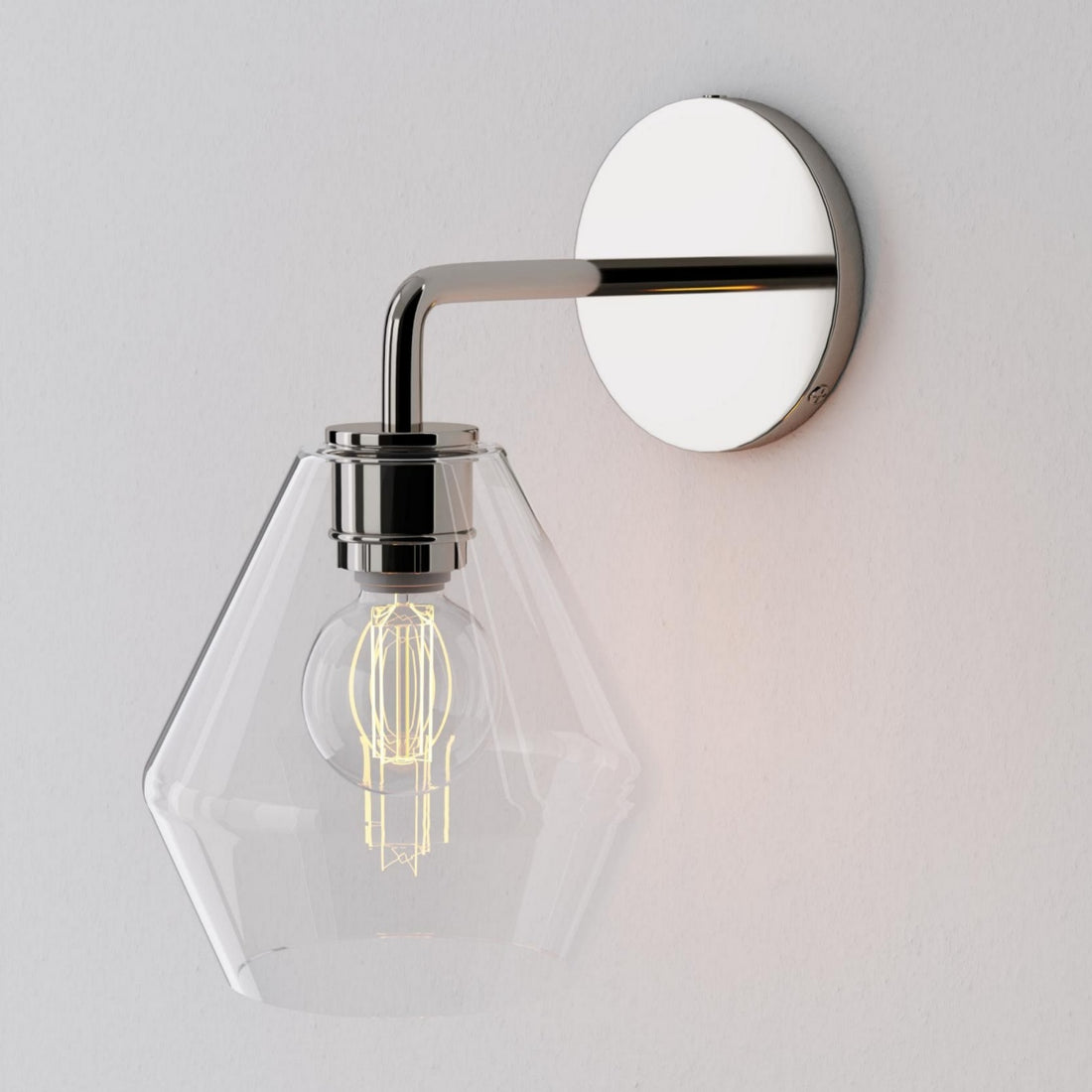 Merin Sculptural Milk Glass Geometric Wall Lamp