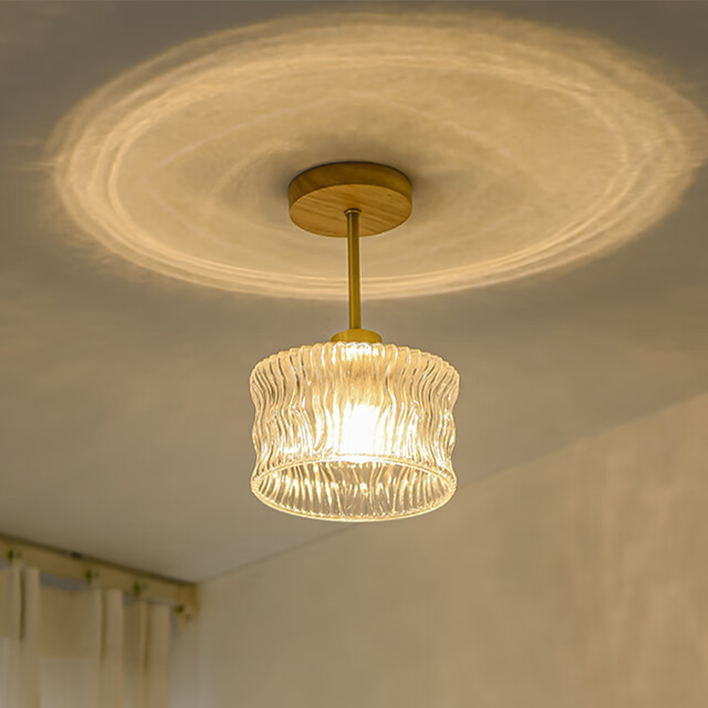 Flower Glass Ceiling Light - Elegant Floral Hallway Lighting