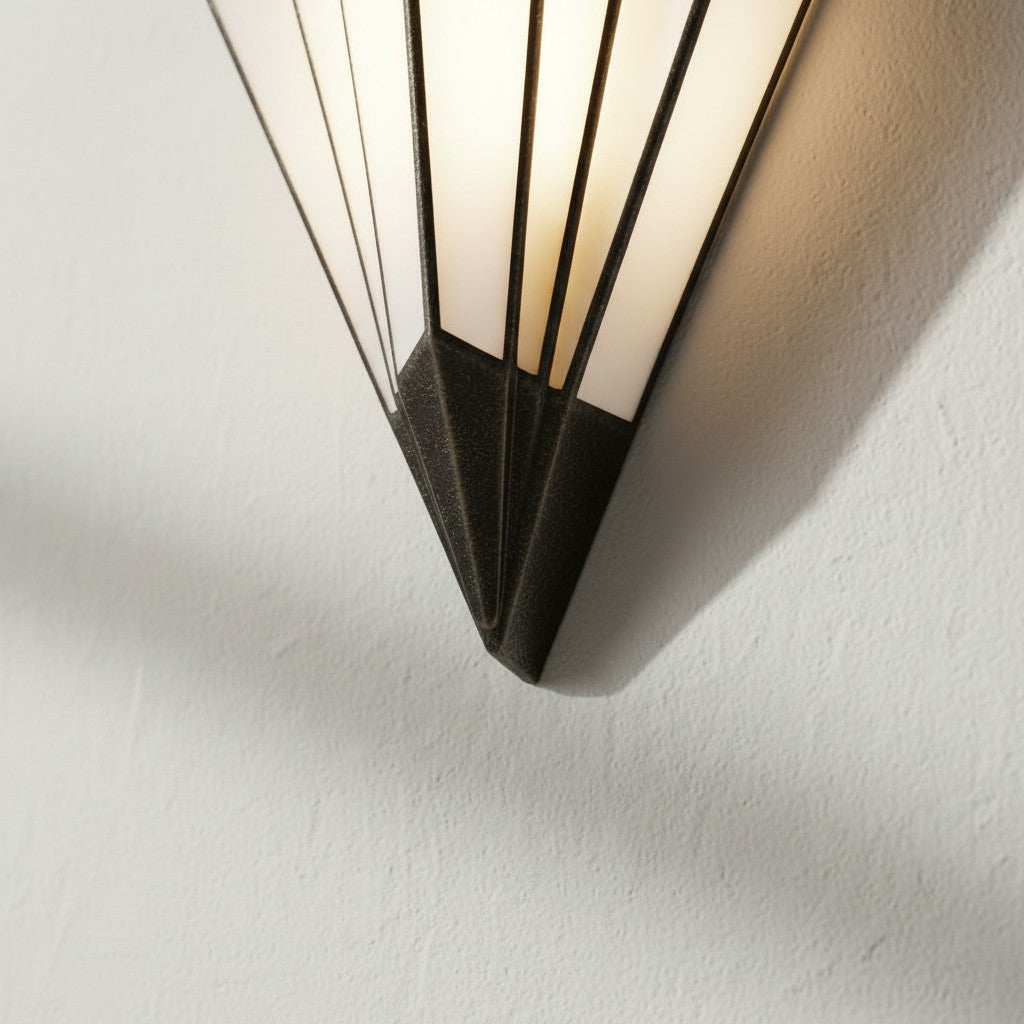 Kelsar Wall Light Featuring Hand-Cut Glass and Elegant Art Deco Design for Indoor Accent Lighting