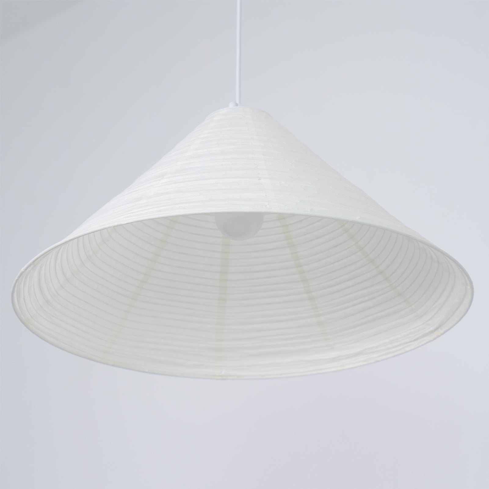 Washi Paper Pyramid Pendant Lamp - Handcrafted Light for Living Room