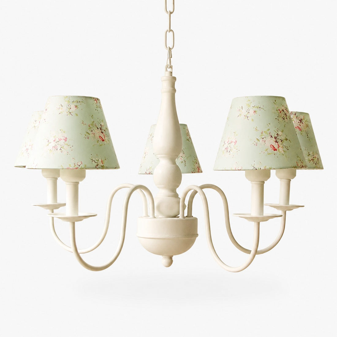 Colorful Fabric Shade 5-Light Chandelier