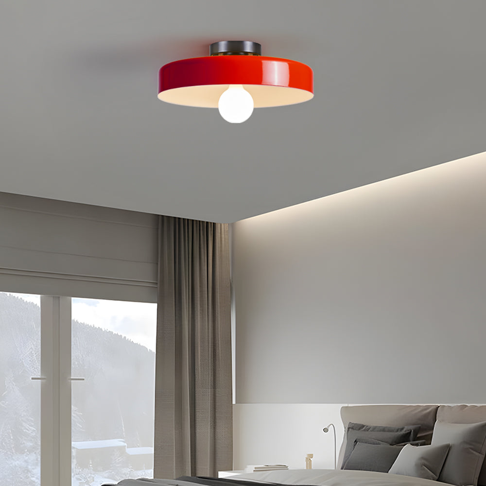 Flush Mount Art Decor Ceiling Light - Iron Round Fixture for Entryway