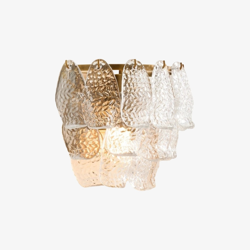 Lumvey Tiered Glass Sconce — Art Deco Wall Light for Bathroom and Hallway