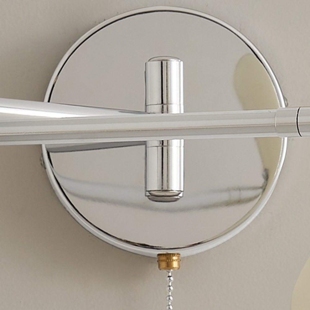 Swing Arm Wall Lamp - Retro White Adjustable Reading Light