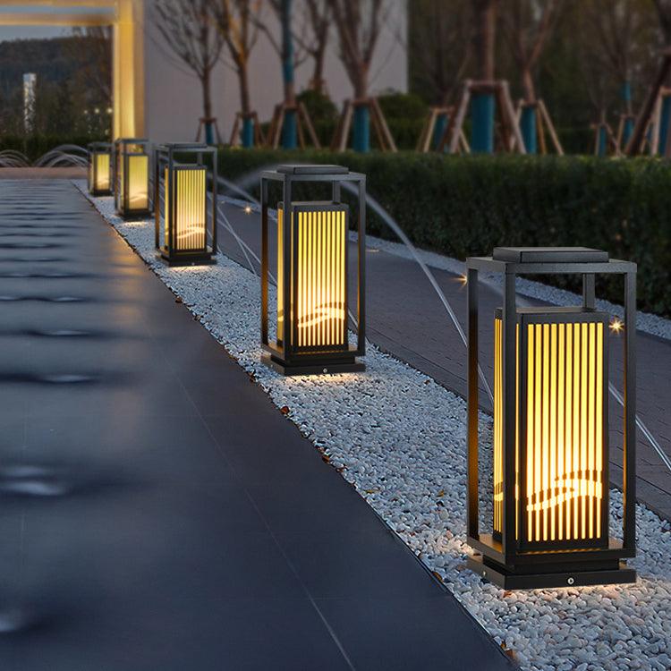 Quadratische Käfig-Gartenleuchte – Metall-Retro-Klassiker-Dekorlampe für den Außenbereich
