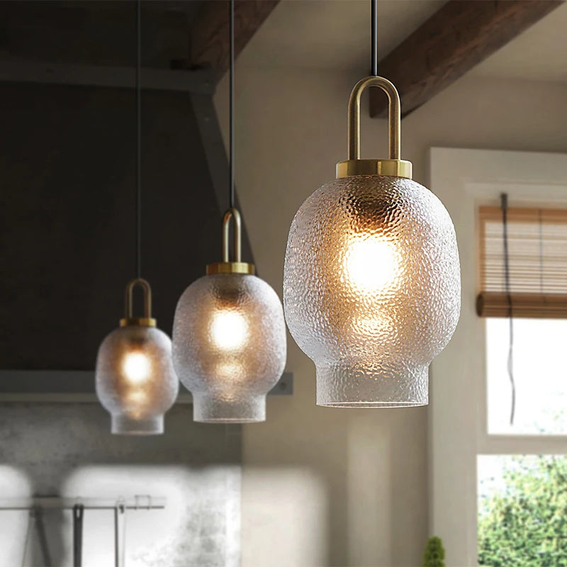 Frosted Glass Pendant Light – Modern Fixture for Bedroom & Dining Room