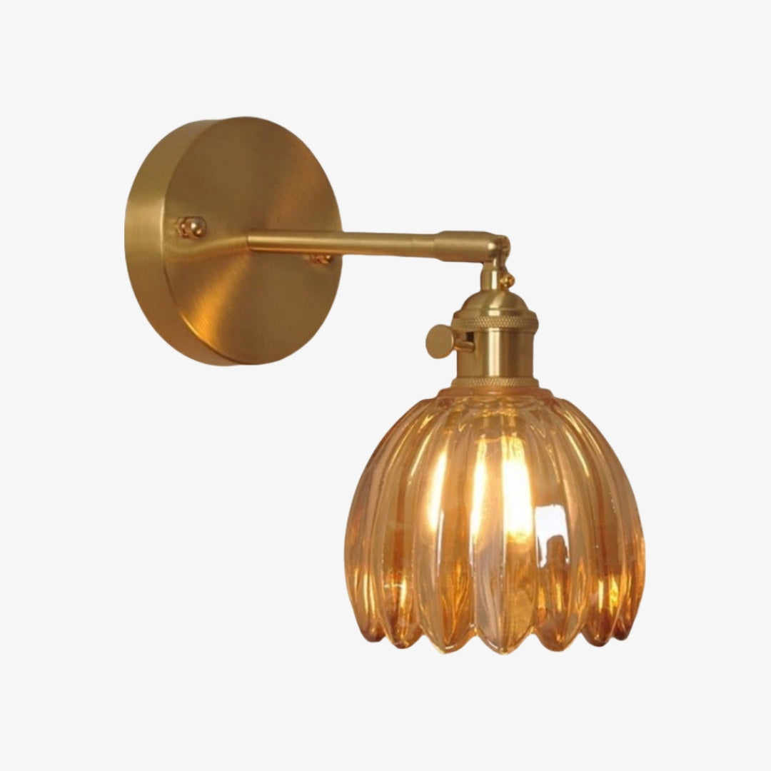 Blossix Floral Tulip Wall Sconce – Modern Wall Lamp Metal Base for Home Interior Lighting N64