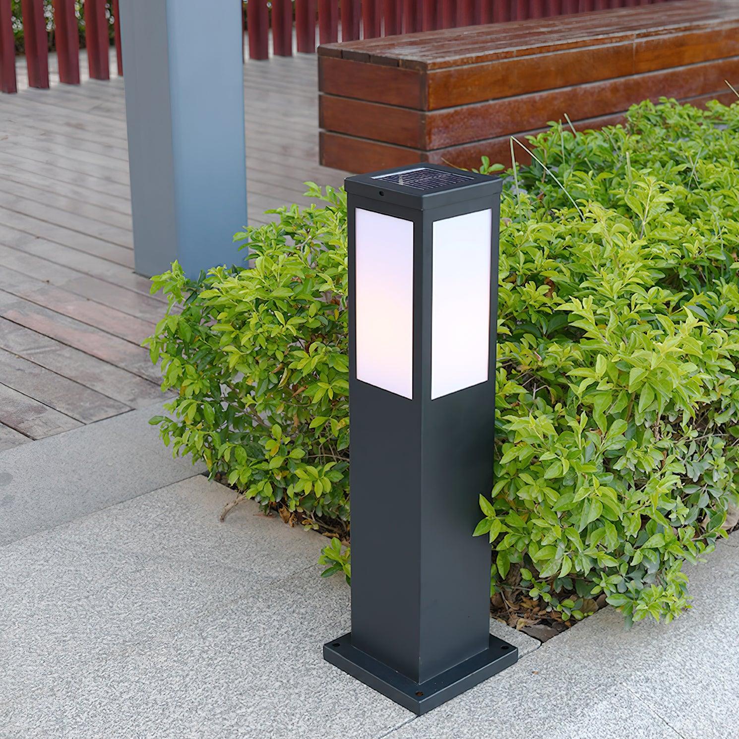 Moderne Pollerleuchte - Solar-Außenlampe aus Aluminiumdruckguss