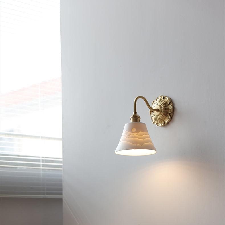 Brass Ceramic Wall Light