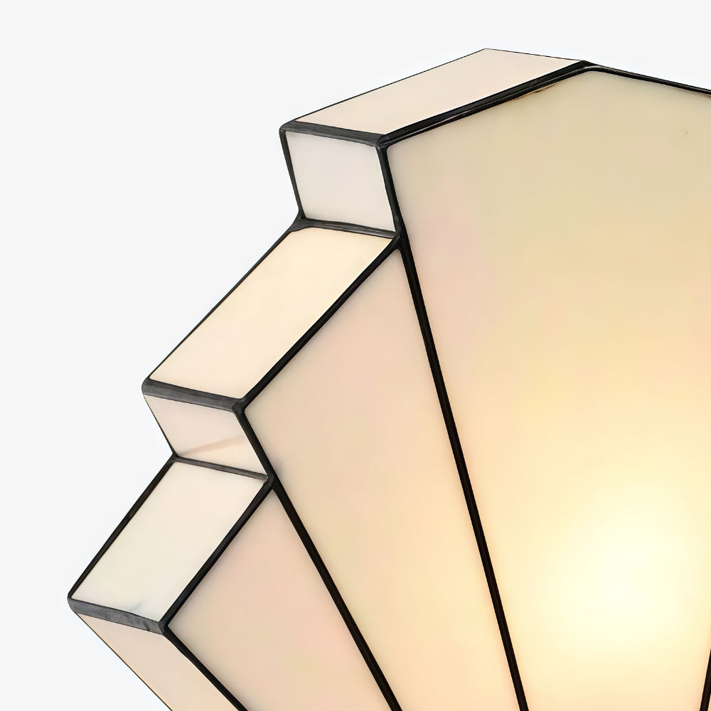 Kelsar Classic Stained Glass Table Lamp – Hand Cut Stained Glass Art Deco Table Lamp for Living Room or Bedroom