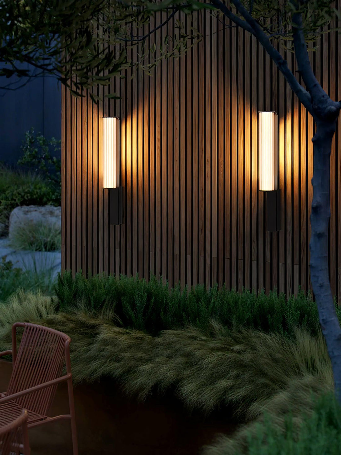 Outdoor Floor Lamp - Stainless Steel Acrylic Industrial Lighting