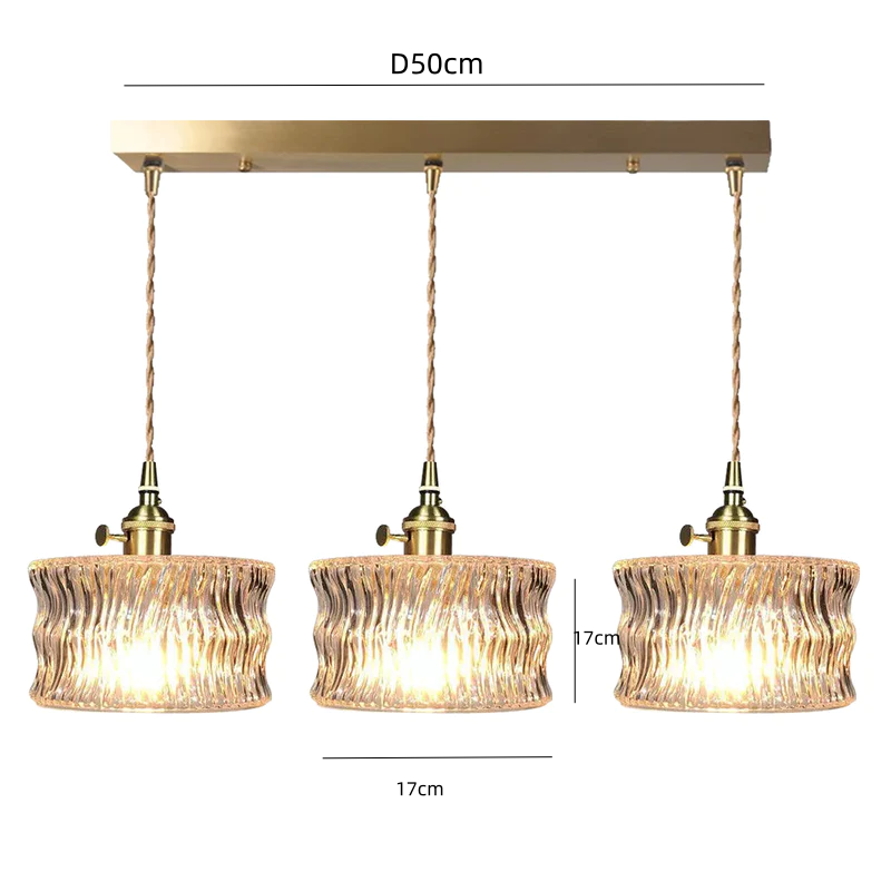 Modern Glass Shade Pendant Fixture - Classy Light for Dining Living