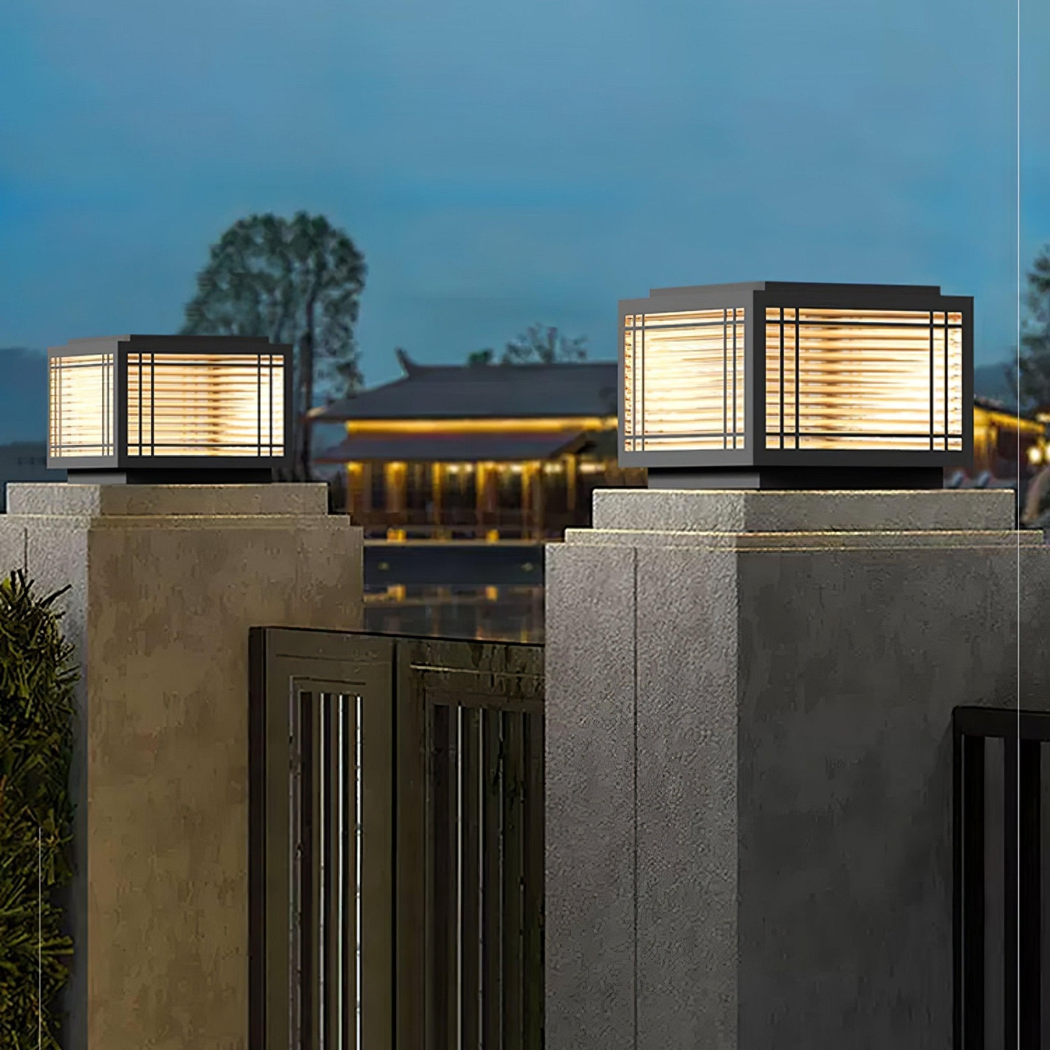 Outdoor Post Light - Solar Stainless Steel Lamp for Deck & Garden Use