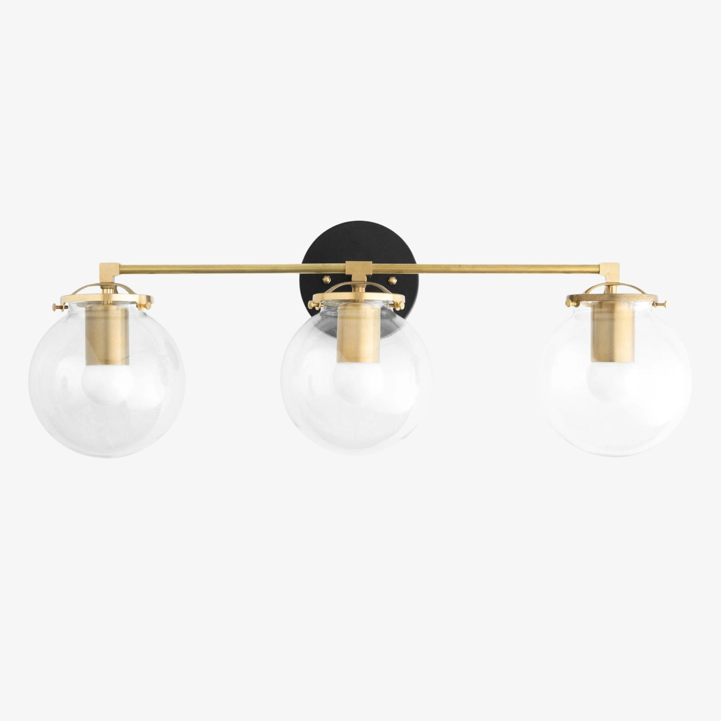 Glorica Glass 3 Shade Globe Vanity Light - Soft Bathroom Light Fixture