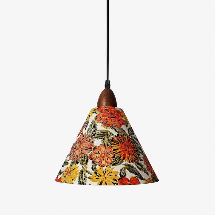 Liberty-Stil Blumenstoff-Pendelleuchte