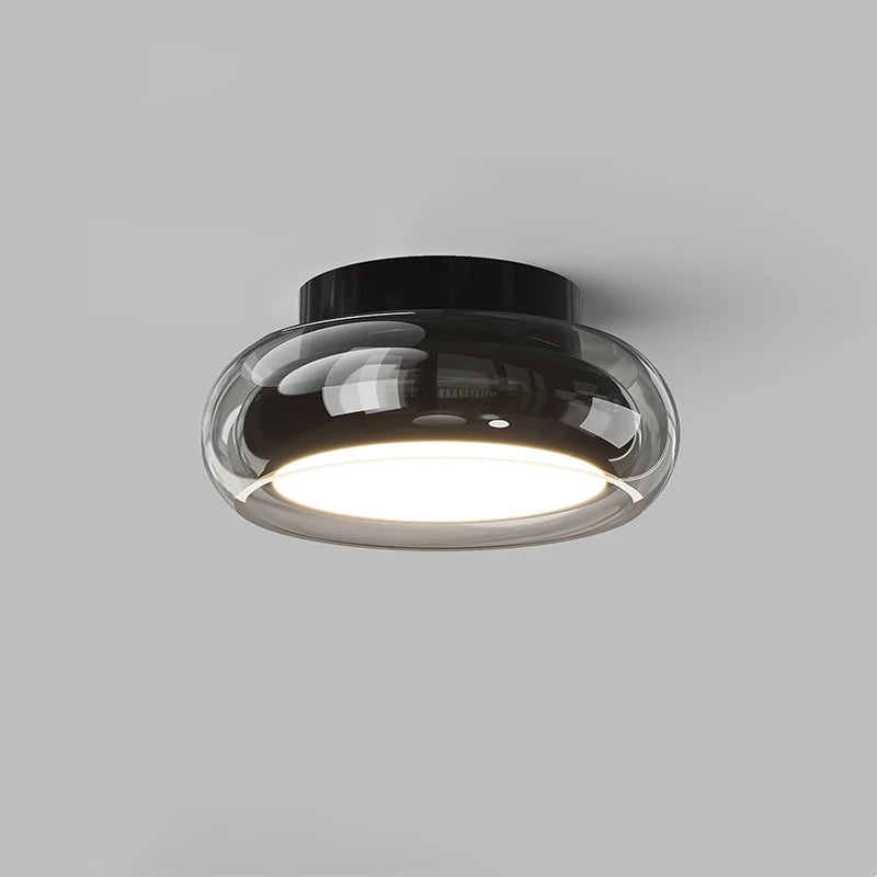 Modern Glass Ceiling Light - Elevate Ambiance Fixture for Living Room