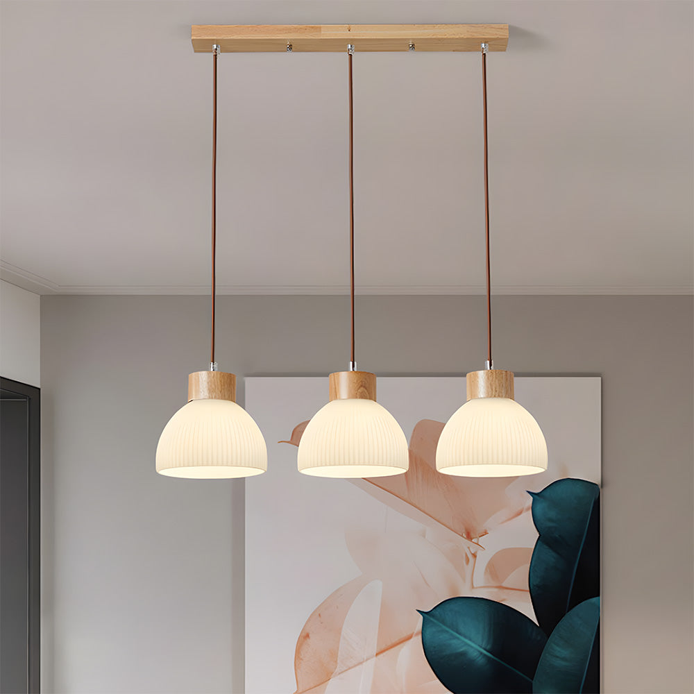 Glass Bowl Pendant Light - Creative Bedroom Lamp Fixture
