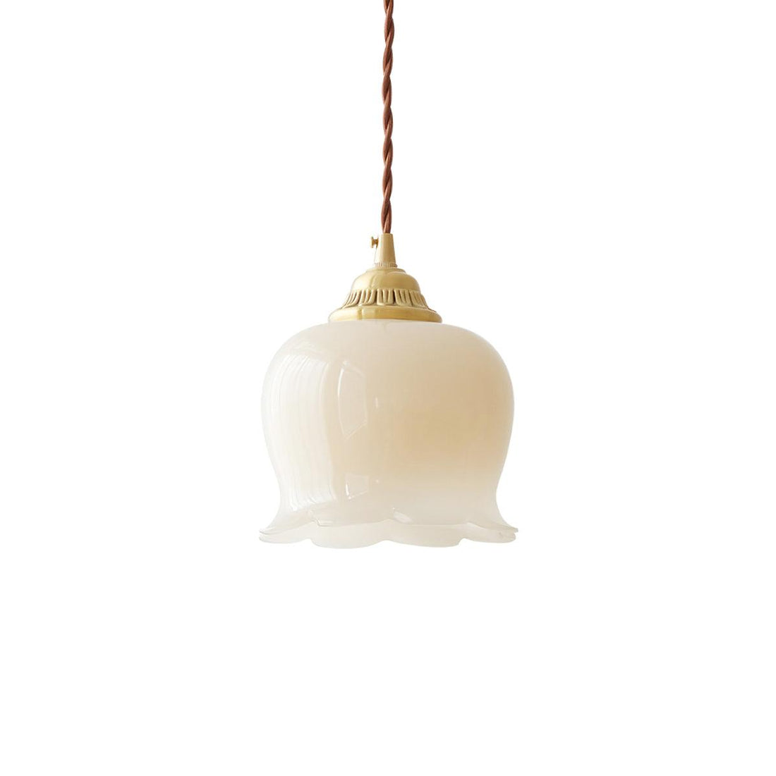 Brass Resin Petal Plug-In Pendant