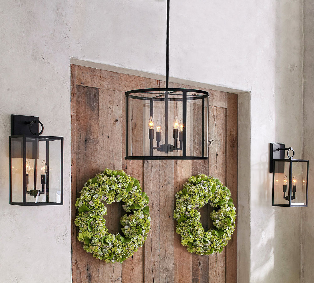 Ferrix Iron Outdoor Wall Lamp - Industrial Rectangular Glass Sconce