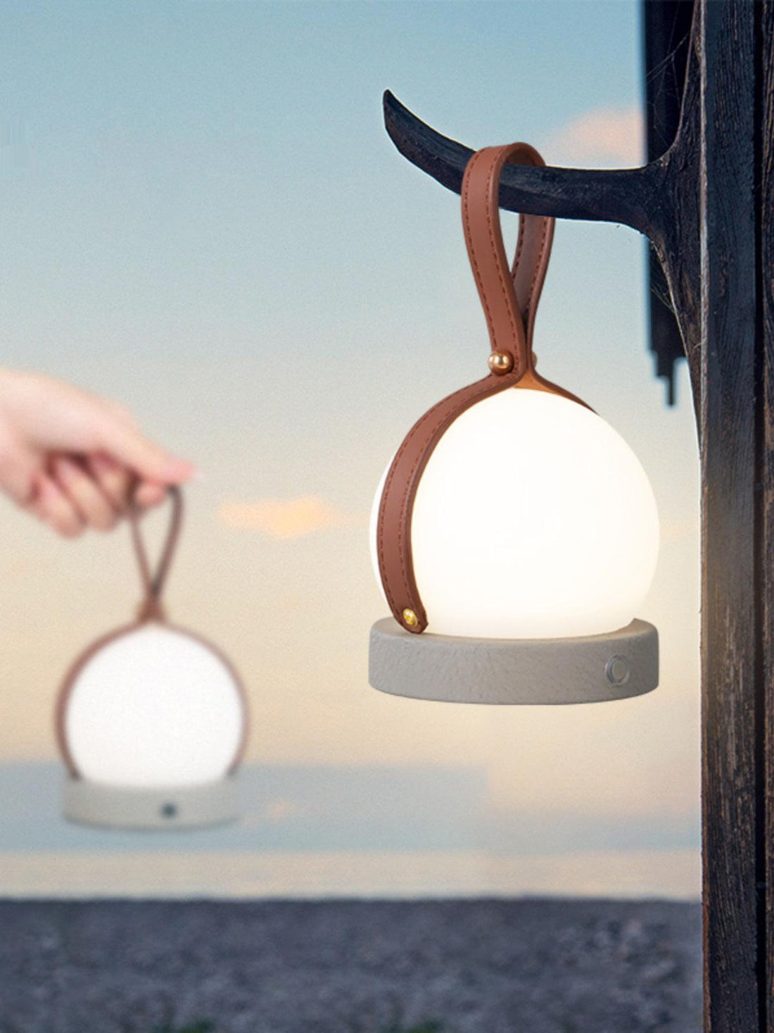 Lantern Indoor Table Lamp - Built-in Battery Modern Iron Lighting