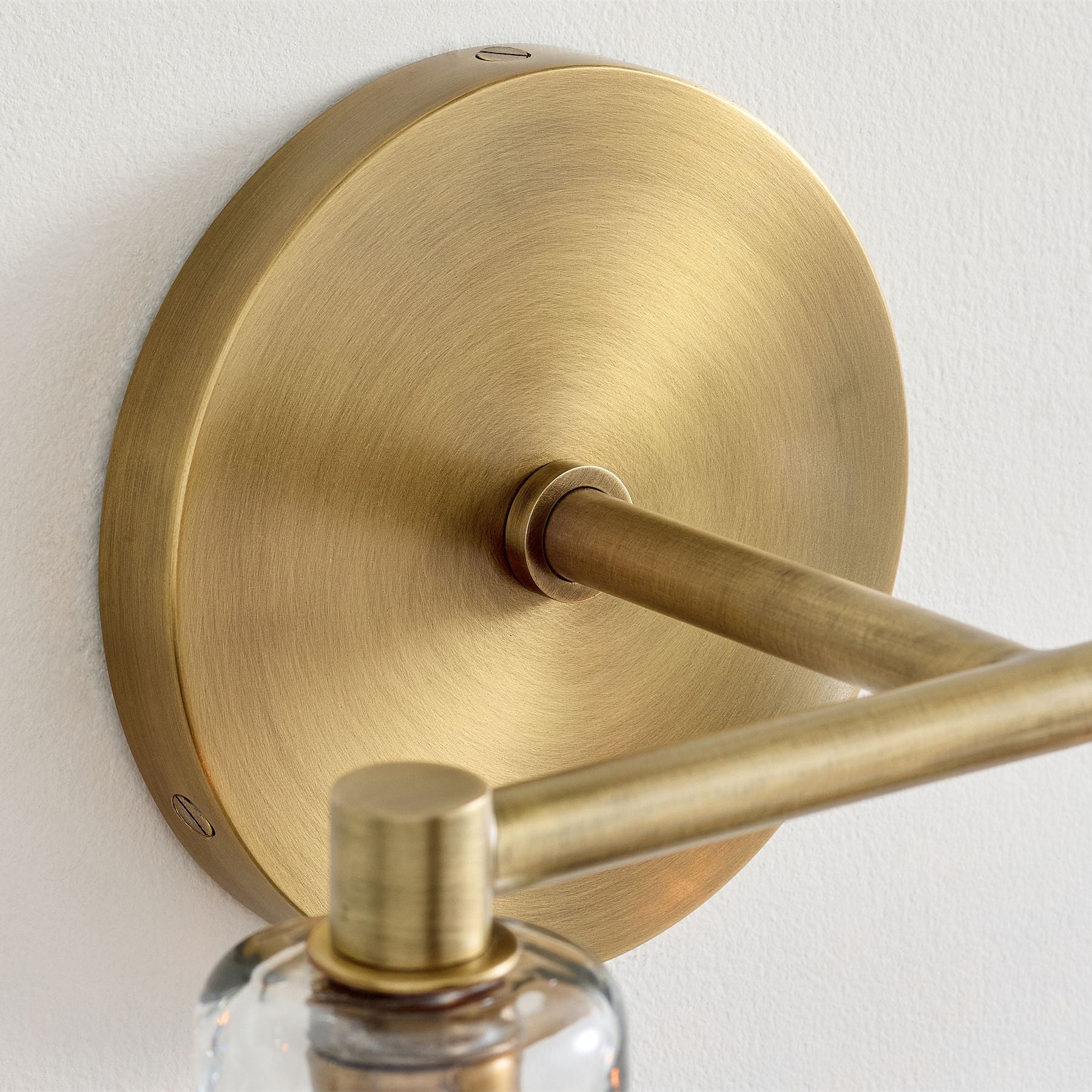 Glavira Recycled Glass Double Sconce - Indoor Brass Wall Lighting