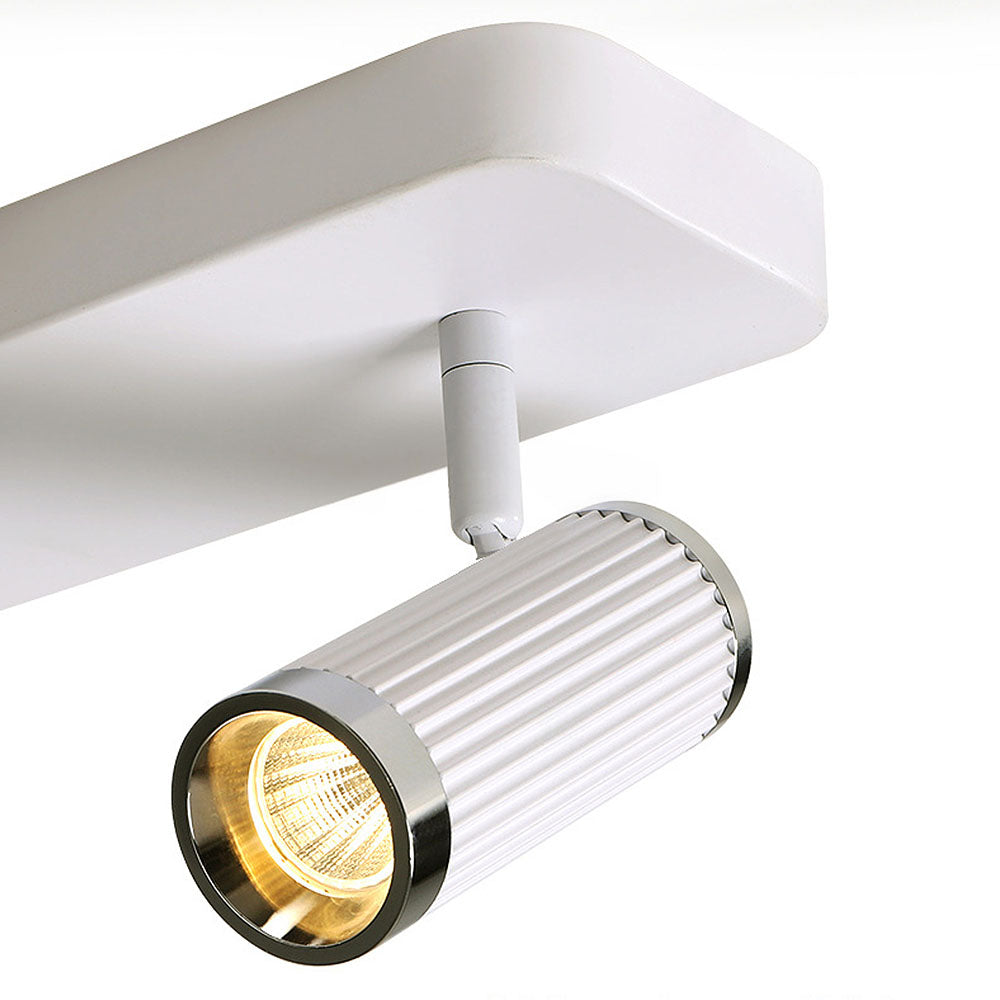 Weiße LED-Schienen-Deckenleuchte – einfache, moderne, verstellbare Metallleuchte