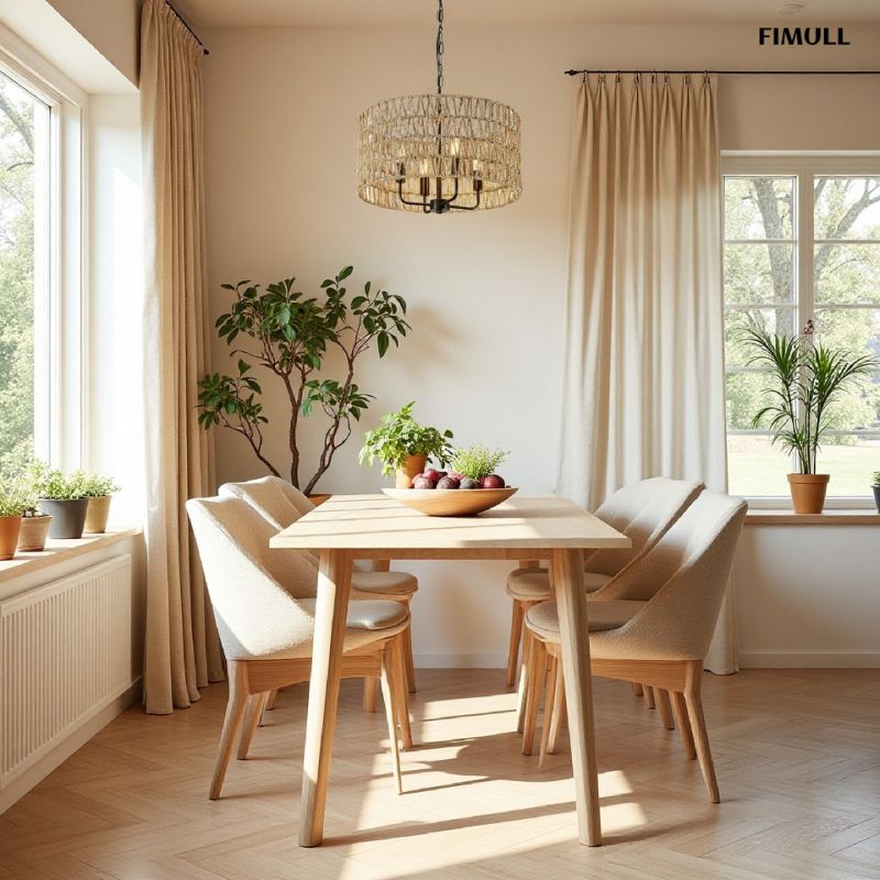 Rattan Handgewebt Rustikale Natürliche Einfache Kronleuchter