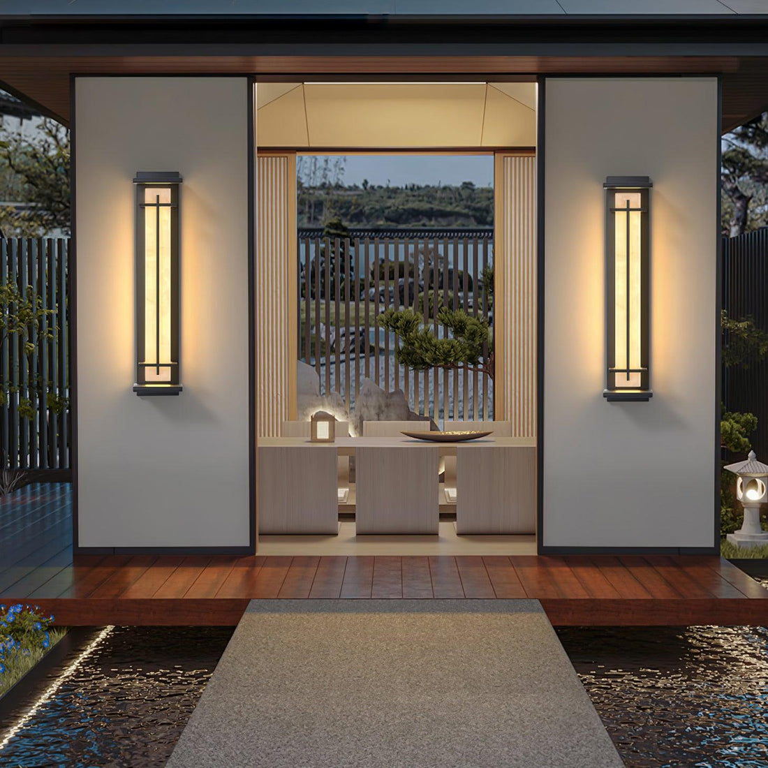 Quadratische Außenwandleuchte - Wasserdichte LED-Lampe für Garten &amp; Terrasse