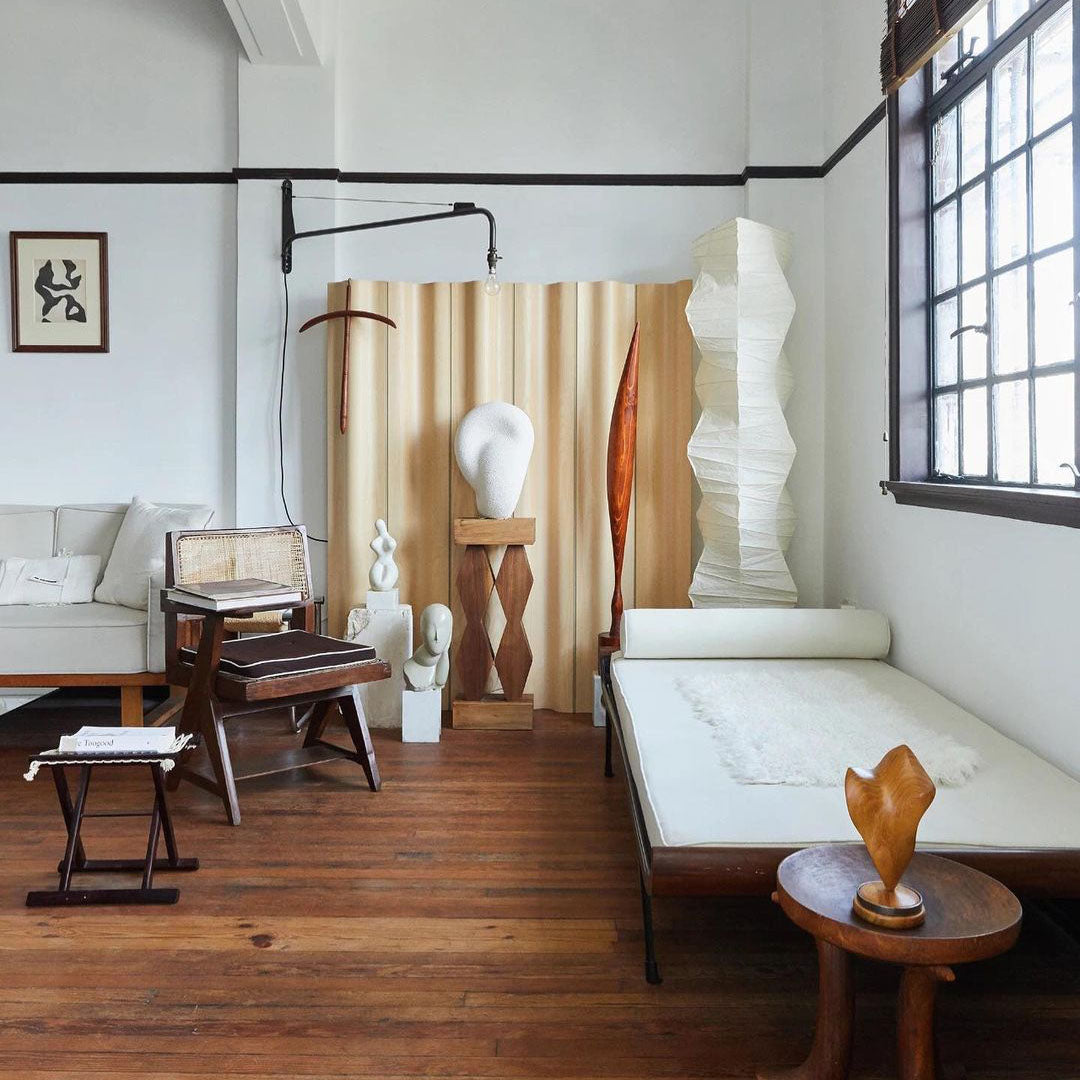 Rice Paper Floor Lamp - Bamboo Frame Soft Light for Living Room