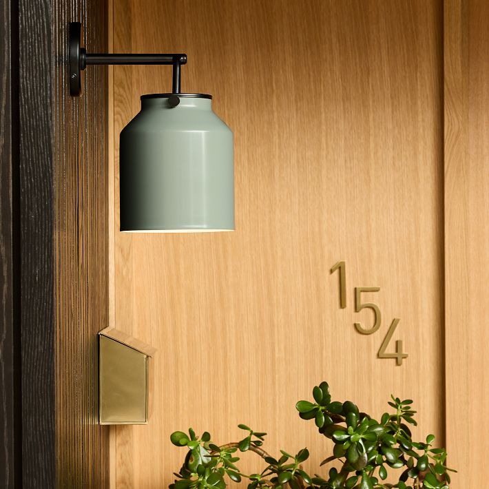 Hanton Metal Outdoor Wall Sconce - Matte Black Industrial Light Fixture