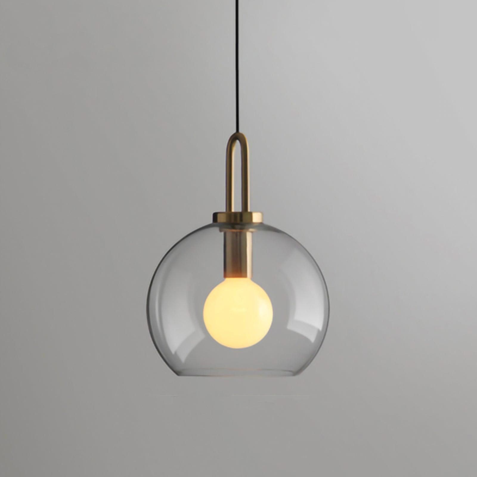 Kupferbeschichtete Glas-Plug-in-Hängeleuchte mit Kabel