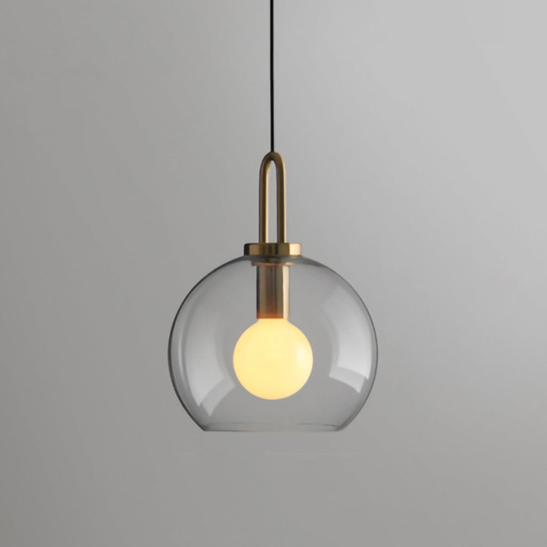 Kupferbeschichtete Glas-Plug-in-Hängeleuchte mit Kabel