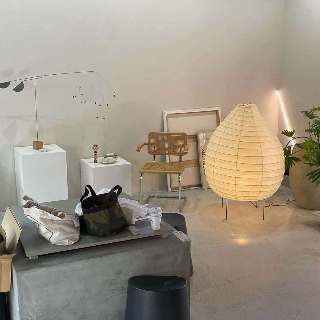 Stehlampe aus Washi-Papier – Laternendesign für Wohnzimmer &amp; Schlafzimmer