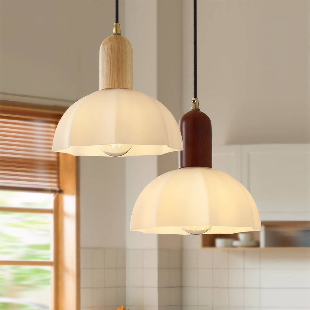 Retro Glass Pendant Light - Creative Bedroom Lighting Vintage