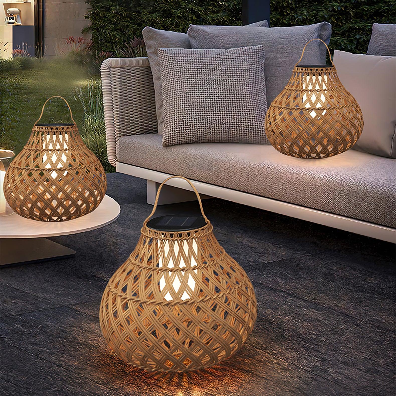 Woven Sphere Lantern Outdoor Lamp - Solar Outdoor Lamp Great