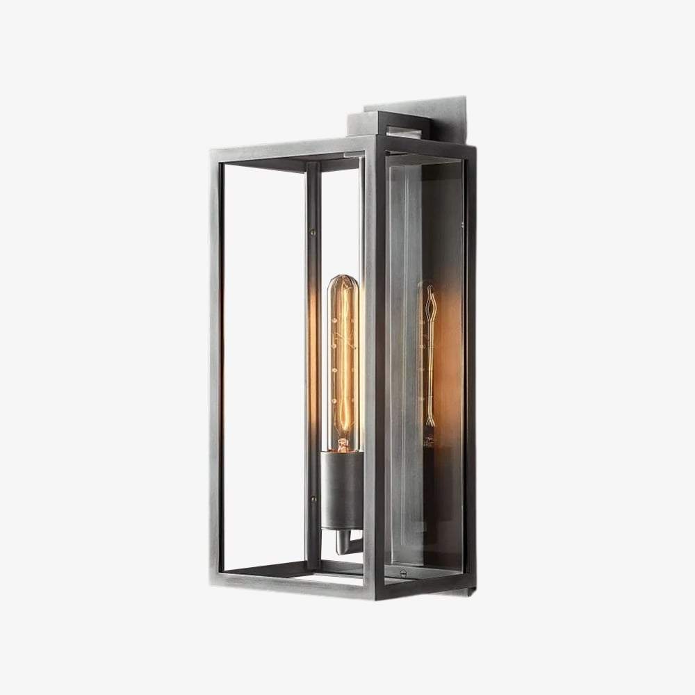 Classic Beckman Vintage Wall Sconce - Steel & Glass Linear Design
