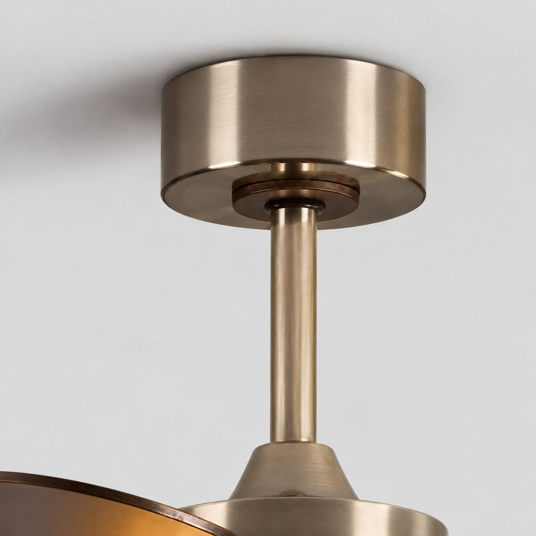 Walnut-Finish Wood Ceiling Fan with Light