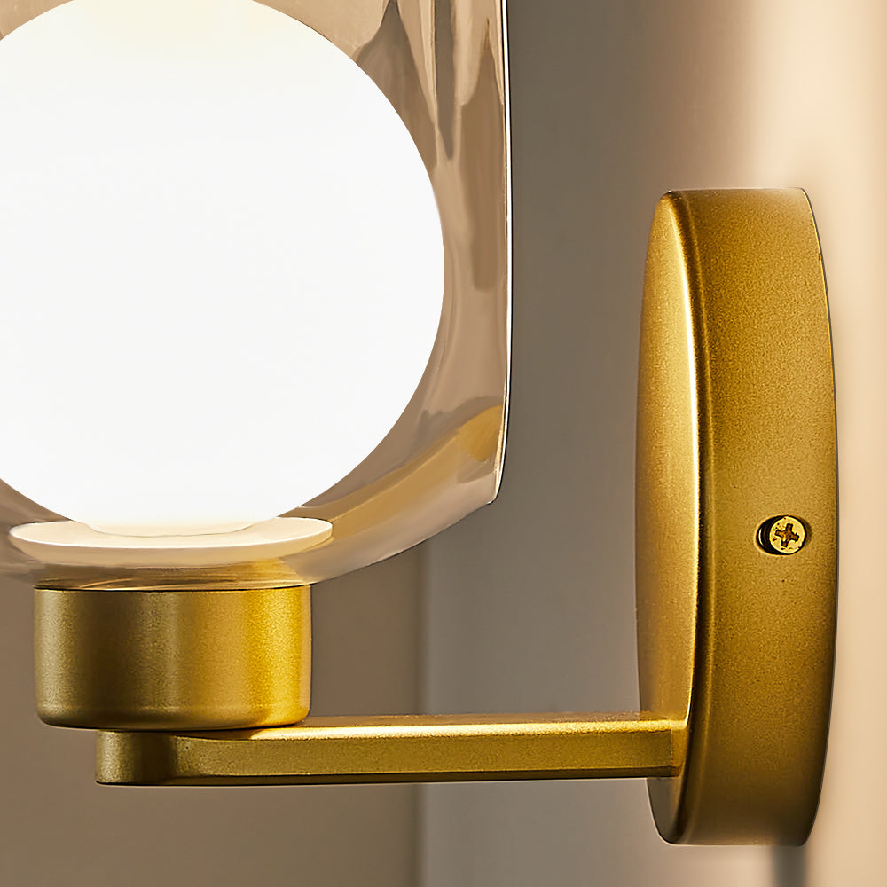 Round Glass Wall Sconce - Modern Living Room Lighting Contemporary